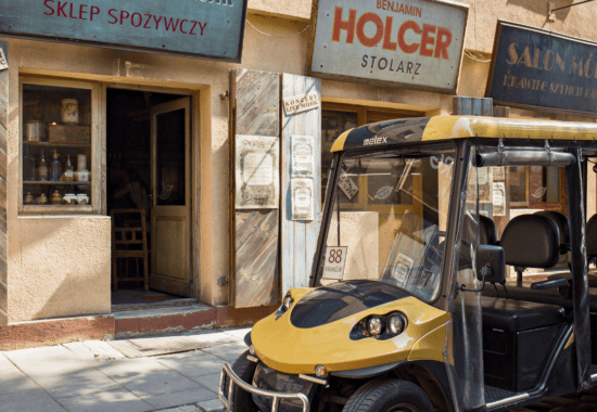 Golf buggy tour stop in Kazimierz, Krakow