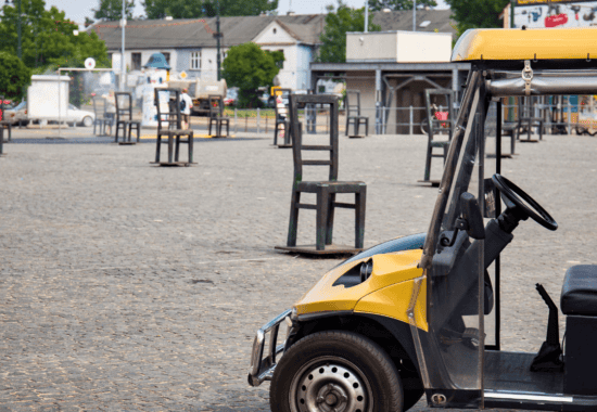 Golf buggy tour route through Podgorze, Krakow