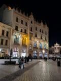 Krakow Old Town at night, safe for tourists